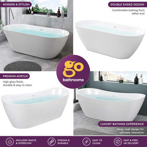 Freestanding acrylic bath - freestanding,