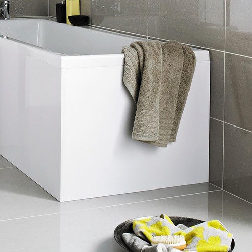 Shaped shower bath end panel - shower,