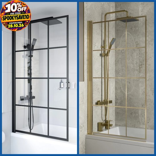 Modern grid bath - modern, shower