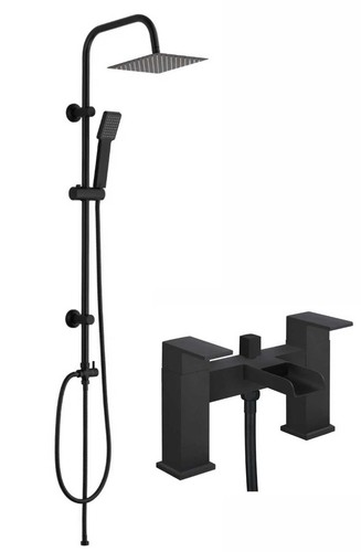 Matt black modern square - modern,