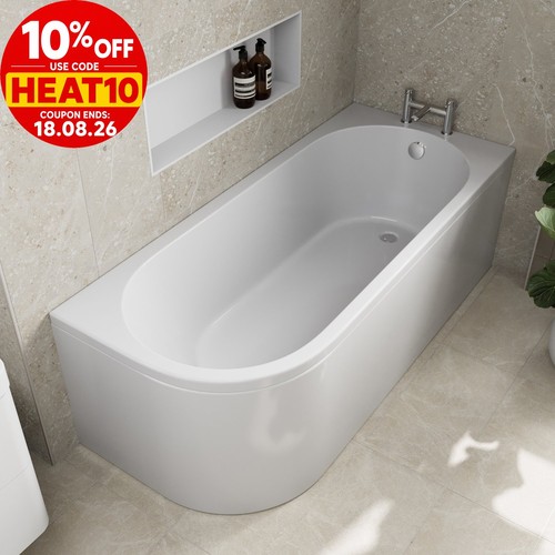 Shaped shower bath right - j,