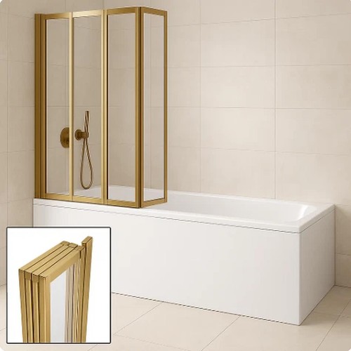 Brushed brass panel folding - brass,