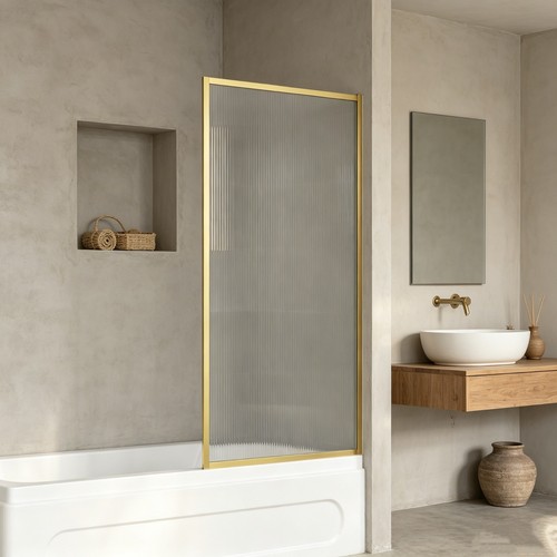 Brushed brass over bath - brushed,