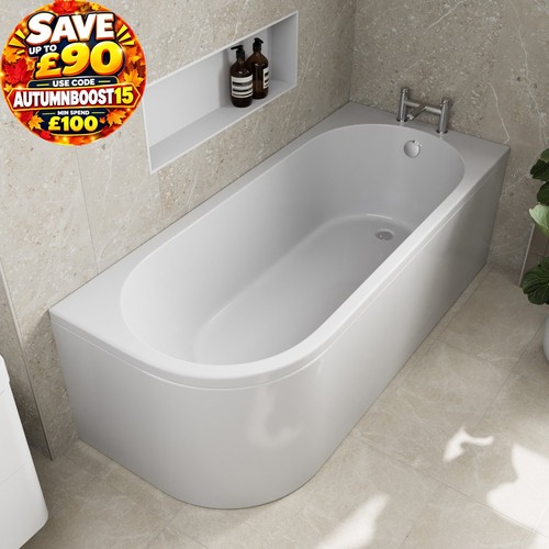 Shaped shower bath right - shaped,