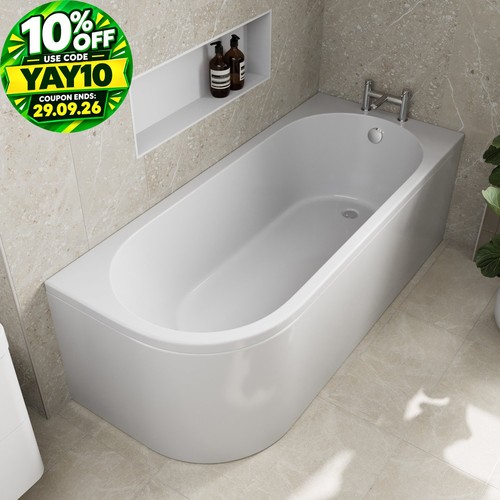Shaped shower bath right - shaped,