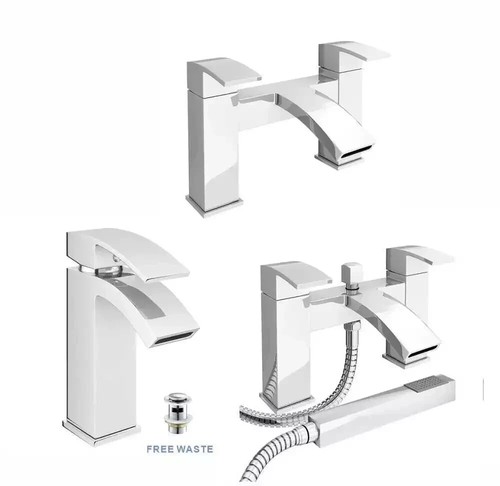 Waterfall bathroom taps chrome - waterfall,