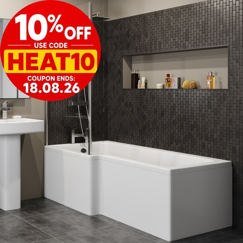 Shaped shower bath rh - l, lh/rh
