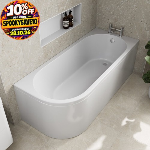 Shaped shower bath right - shaped,