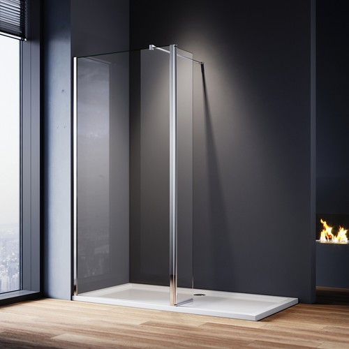 Wet room shower screen with - room,