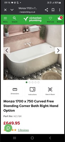 Monza 1700 corner - 1700, bath