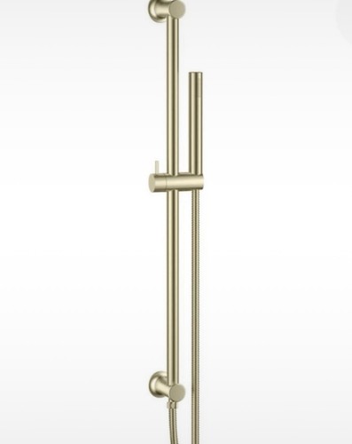 Brushed brash shower rail - shower,
