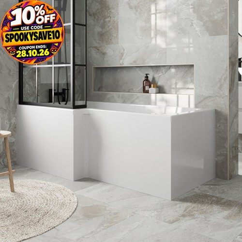 Shaped shower bath front - bath,