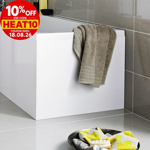 Shaped shower bath end panel - bath,