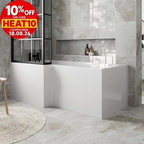 Shaped shower bath - shower, front