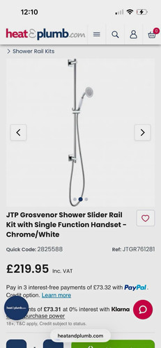 Shower slide rail kit - slide,