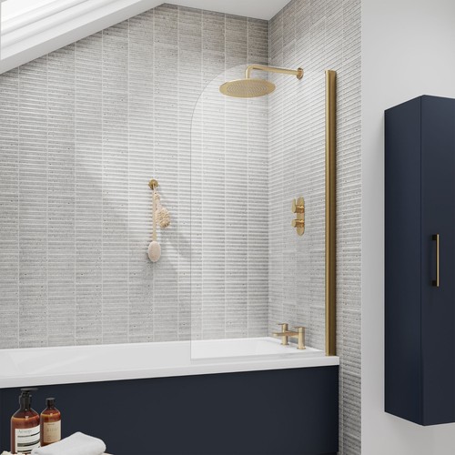 Bathroom frameless curved - frameless,