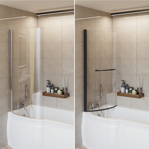 Curved shape shower - curved, p