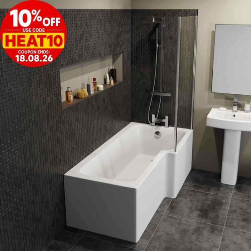 Modern shaped shower bath - l,