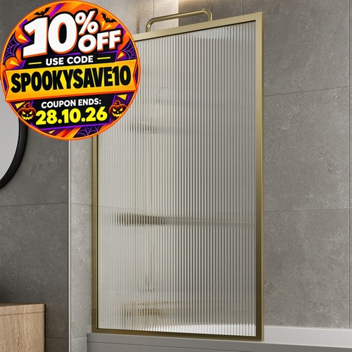 Brushed brass over bath shower - brushed,