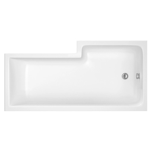 Square shower bath - bath, lh