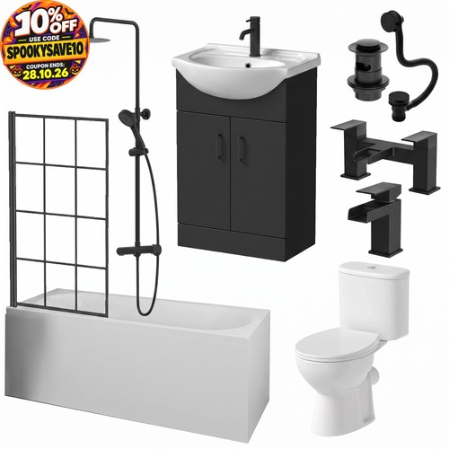 Complete bathroom suite black - complete,