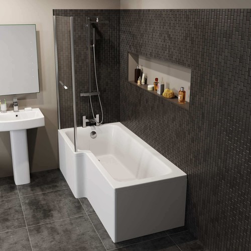 Modern shaped shower bath - shaped,