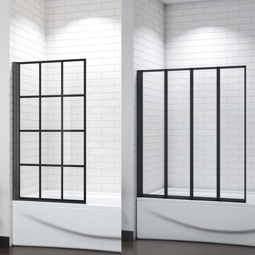 Bath shower screen black - bath,